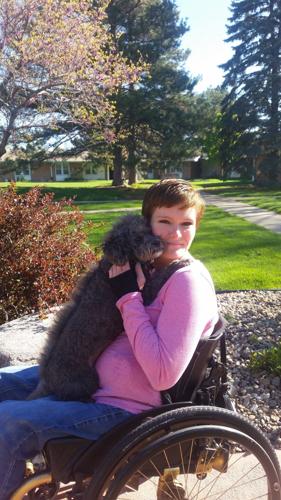 Mary Byrns and her dog Patrick