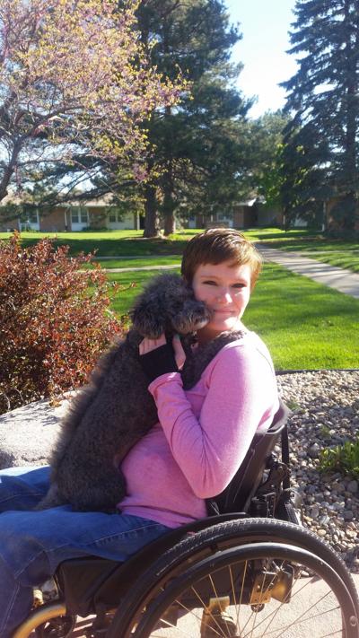 Mary Byrns and her dog Patrick