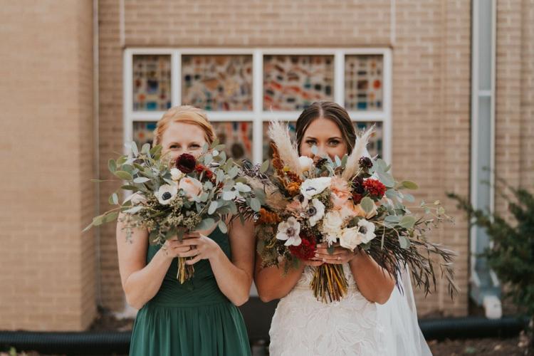 Castner Wedding Bride and Bridesmaid