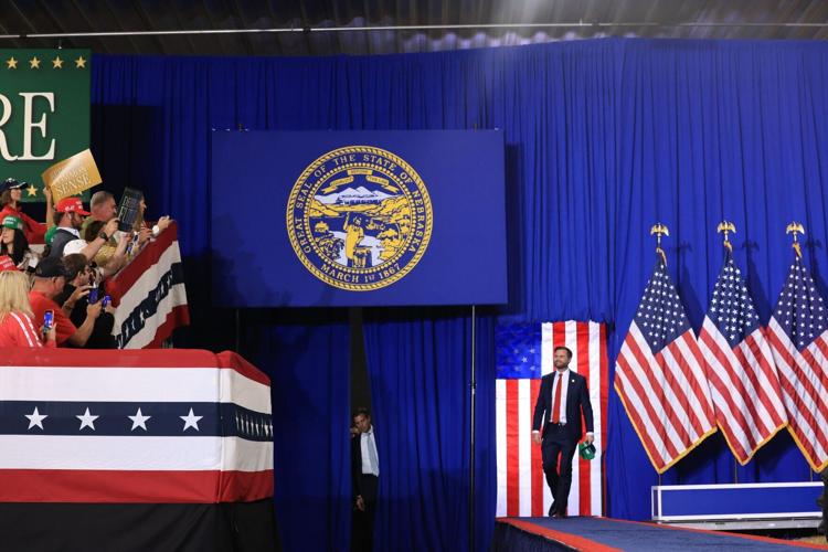 Vice President JD Vance rallies for Ricketts, Pillen Thursday in North Platte