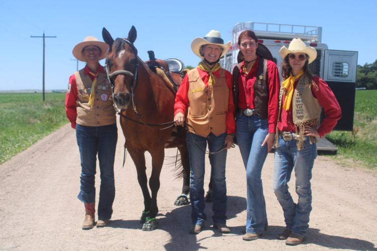 Pony express riders prepare for the trail
