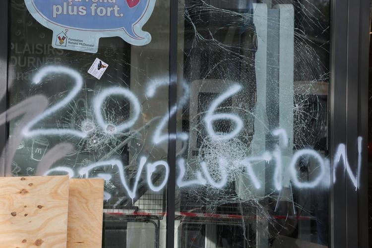 Aftermath of clashes during a national day of protests against the cost of living and rising fuel prices, in Paris