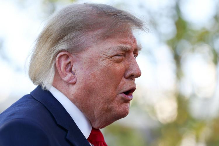 US President Donald Trump departs the White House, in Washington