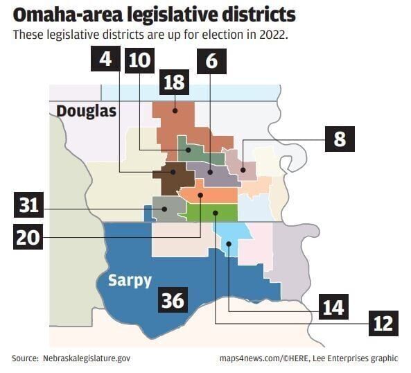 Omaha area legislative districts on the ballot 2022.JPG