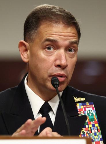 FILE PHOTO: Centcom Commander Admiral Cooper testifies on Capitol Hill in Washington