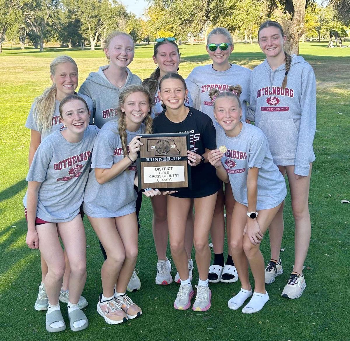 Gothenburg girls cross country brings home runner-up district title