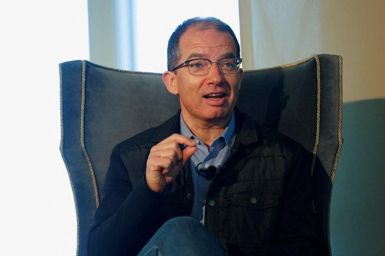 FILE PHOTO: Moderna CEO Stephane Bancel speaks in Boston