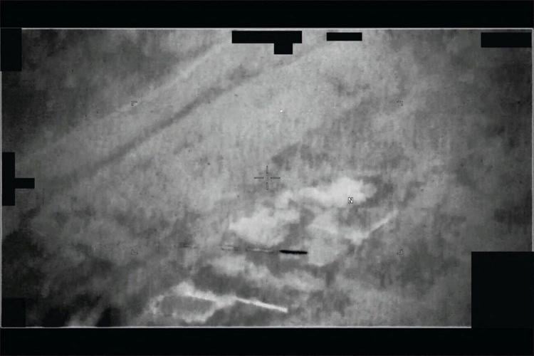 Handout image shows unidentified aerial phenomenon" (UAP) released by U.S. Defense Department