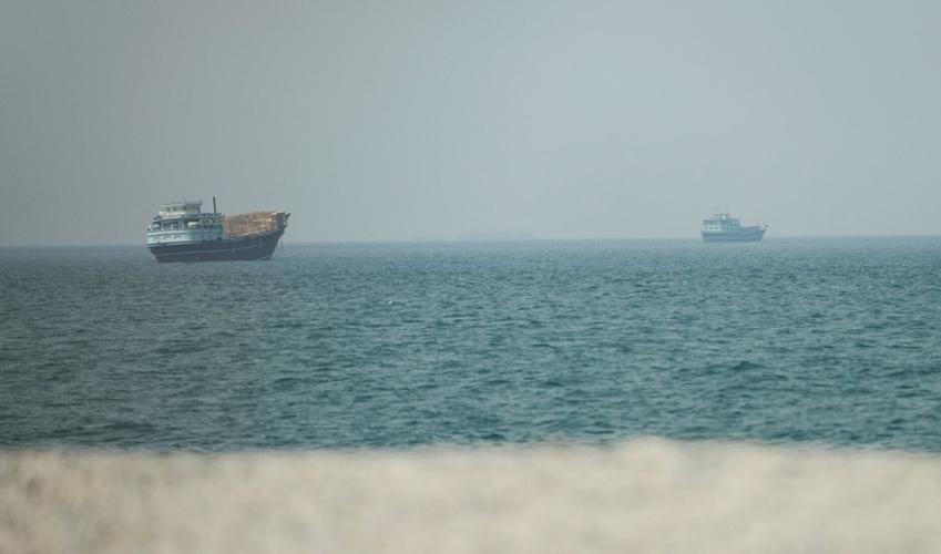Vessels at the Strait of Hormuz, as seen from Musandam