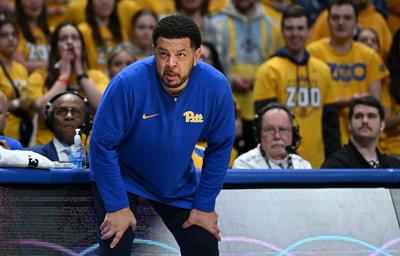 Head coach Jeff Capel of the Pittsburgh Panthers looks on during the first half against the Wake Forest Demon Deacons at Petersen Events Center on Jan. 31, 2024, in Pittsburgh.