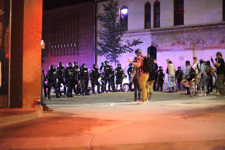 Police and protesters