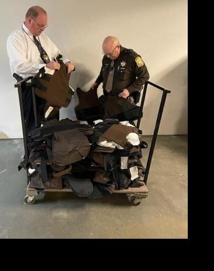 Donated bulletproof vests