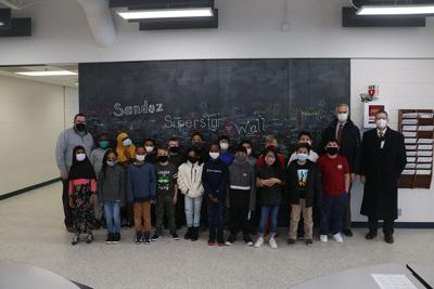 Lt. Governor Mike Foley visits Sandoz Elementary, several local businesses