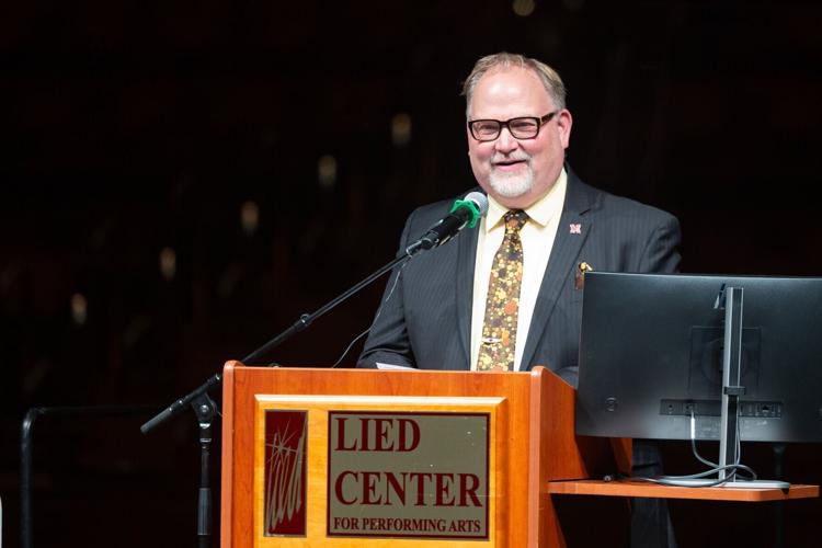Lied Center for Performing Arts topping off ceremony, 9.8