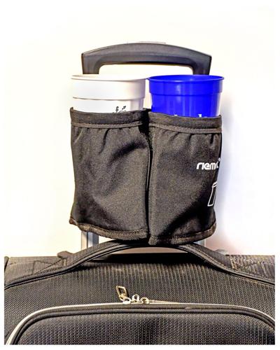 Riemot Luggage travel cup holder.