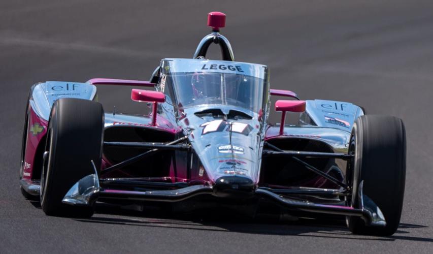 HMD Motorsports with AJ Foyt Racing driver Katherine Legge (11) takes off out of turn one Tuesday, May 12, 2026, during practice