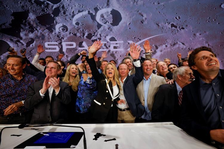 SpaceX's initial public offering (IPO) at the Nasdaq MarketSite in New York City