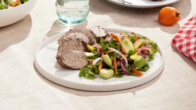 Grilled Jerk Pork Tenderloin and Mango salad