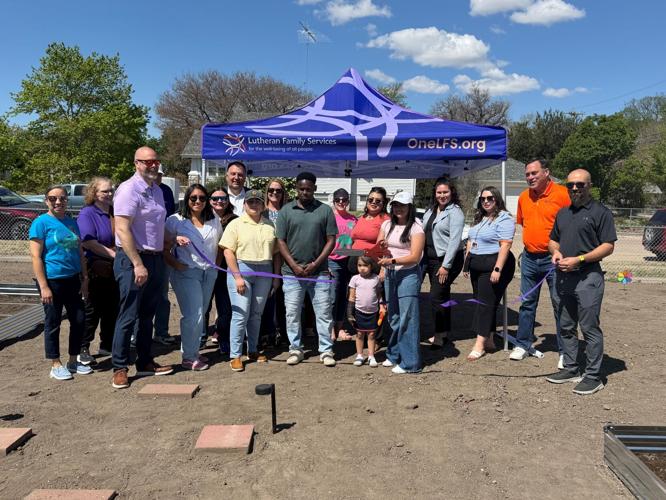 Community garden grand opening and ribbon cutting