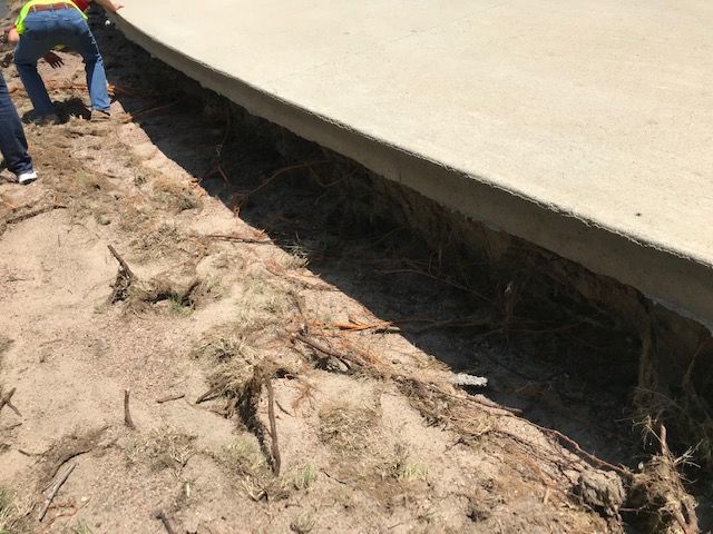 Hike-bike trail washed out