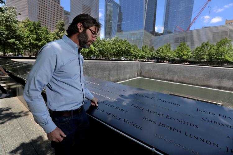 Michael Arad, designer of the 9/11 Memorial at the World Trade Center in Manhattan, spends time at Memorial June 24, 2021. As the 20th anniversary of the Sept. 11 attacks on the World Trade Center approaches, Arad reflected on the purpose of memorials, and