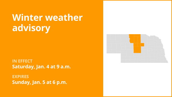 Update: Winter weather advisory for Sandhills until Sunday evening – up to 5 inches of snow