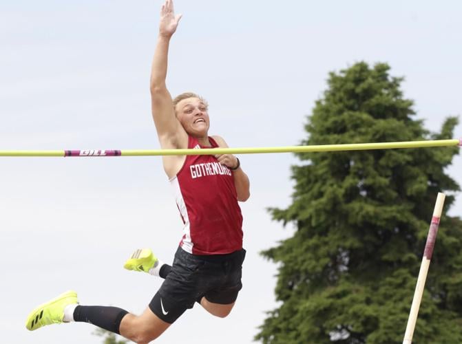 Jax Rickertsen Class B state pole vault champion