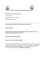 NaFAA - REOI for Provision of Consultancy Services as Social Development Specialist for the IFSS Project