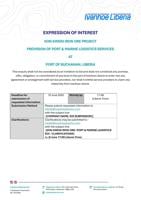 IVANHOE LIBERIA - EXPRESSION OF INTEREST KON KWENI IRON ORE PROJECT PROVISION OF PORT & MARINE LOGISTICS SERVICES AT PORT OF BUCHANAN, LIBERIA