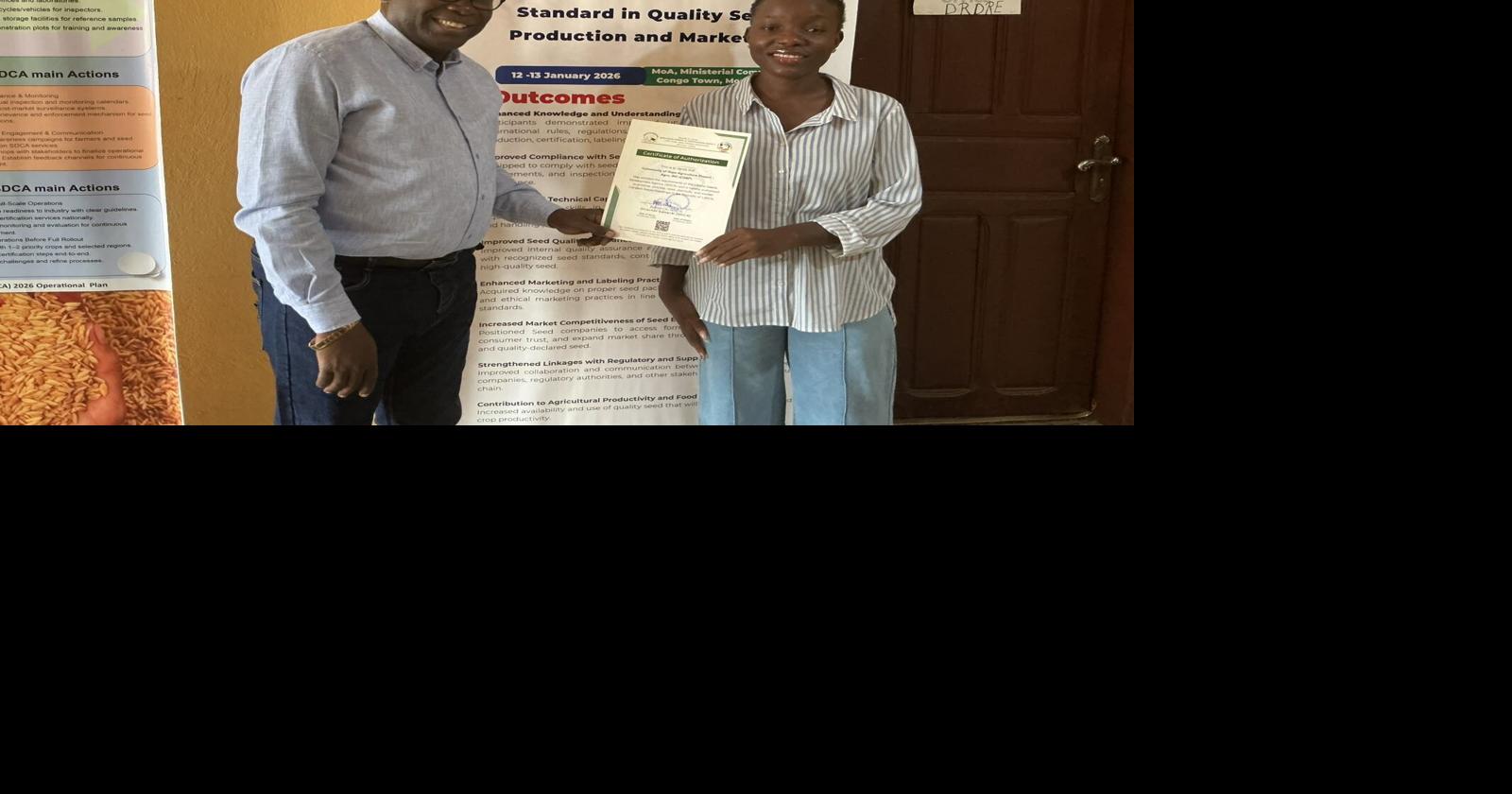 CHAP Agro Among First Eight Companies Certified by Liberia's New Seed Development and Certification Agency