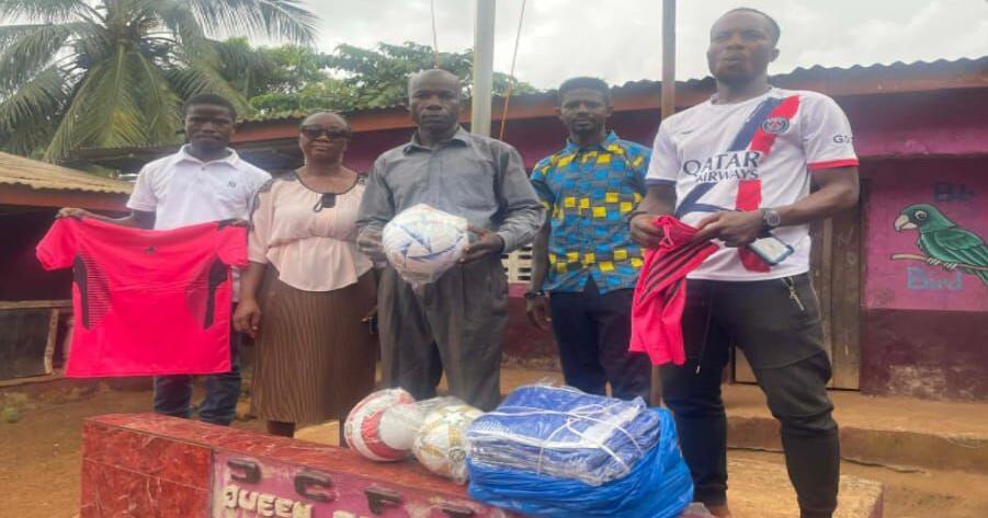 New Jerusalem High School Receives Jerseys, Footballs from Kanneh Supporters
