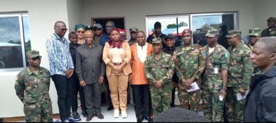 President Boakai and military officers