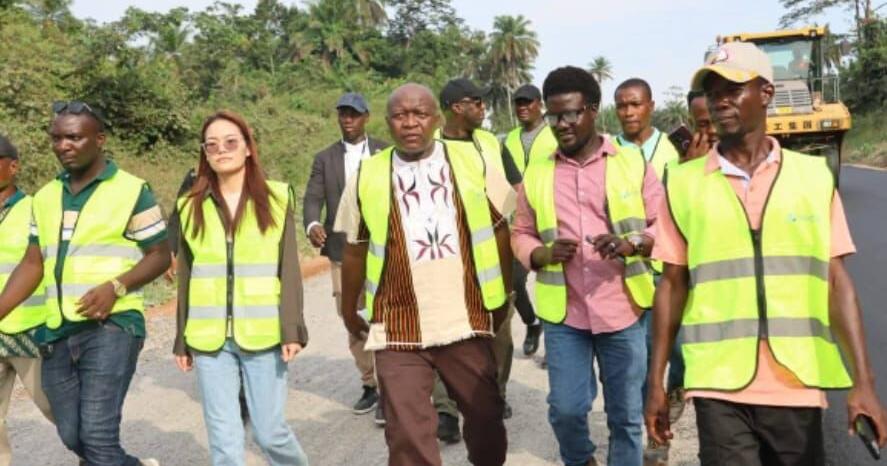 Ngafuan Inspects Progress on Gbarnga- Salayea Road Project