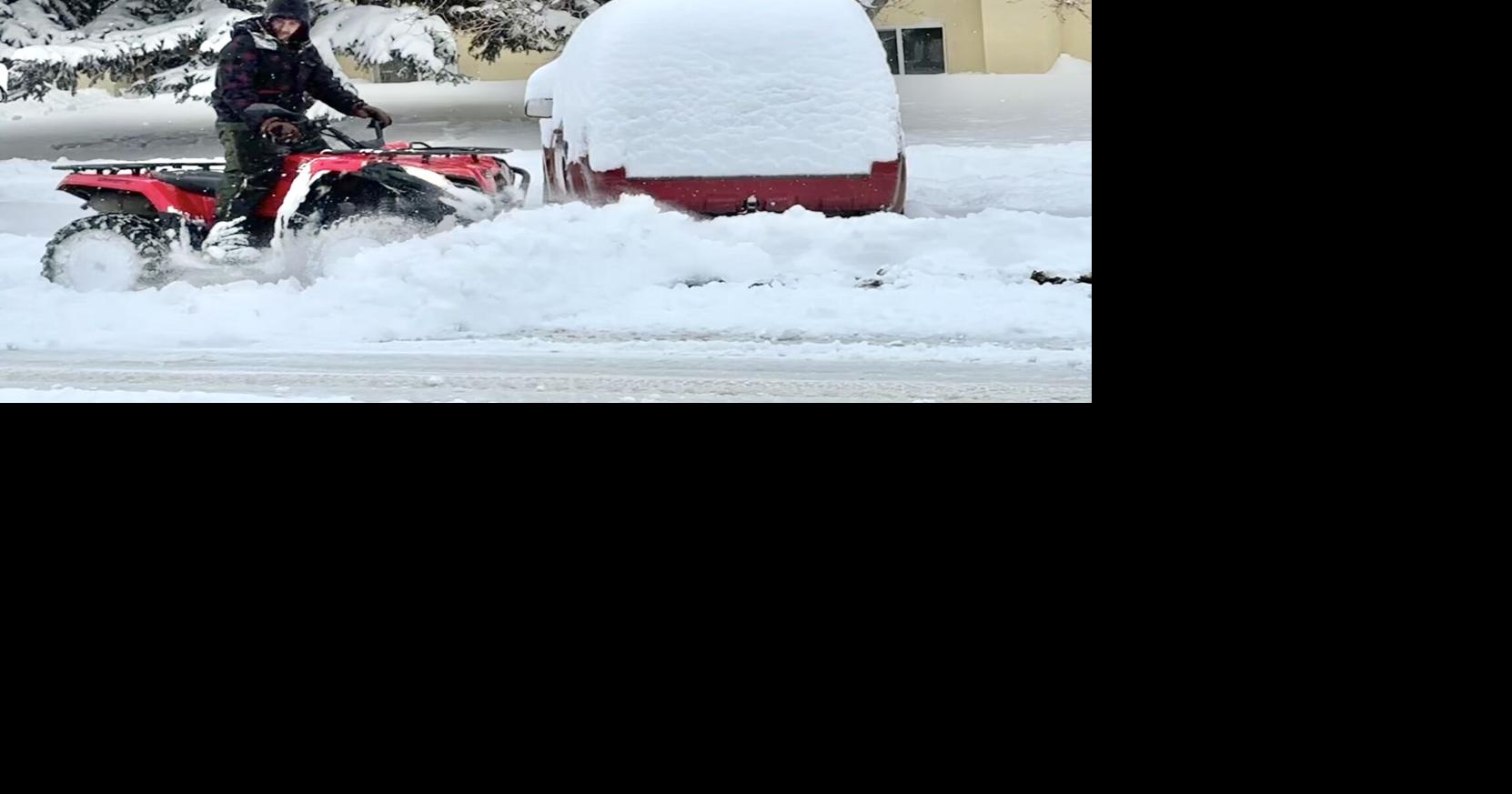Snow dump in the city Local