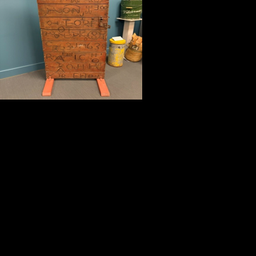 Reading the branded door