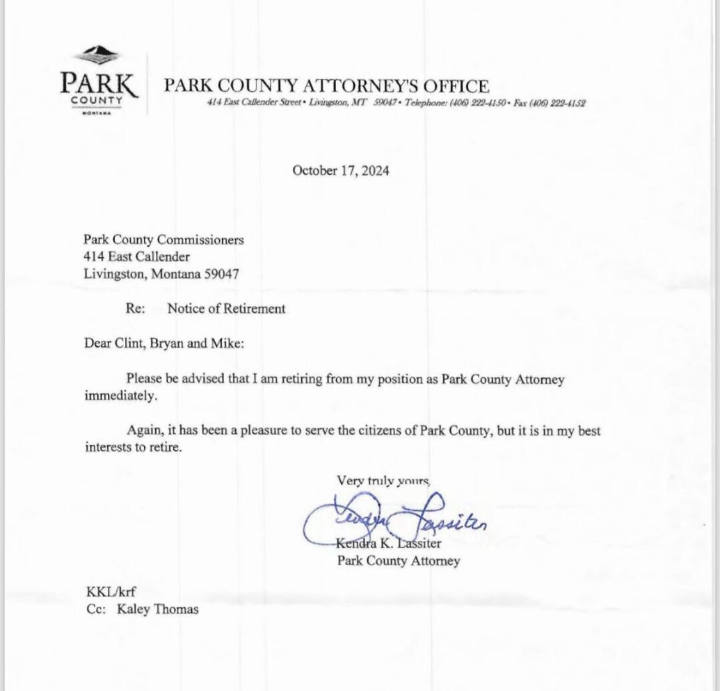 Kendra Lassiter resignation letter