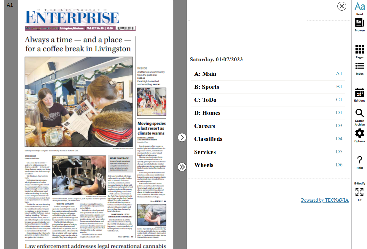 E-Edition How-to | Site | Livingstonenterprise.com