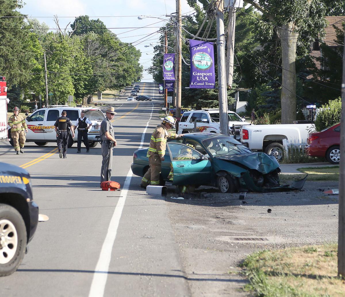 Driver fleeing police crashes in Gasport Local News