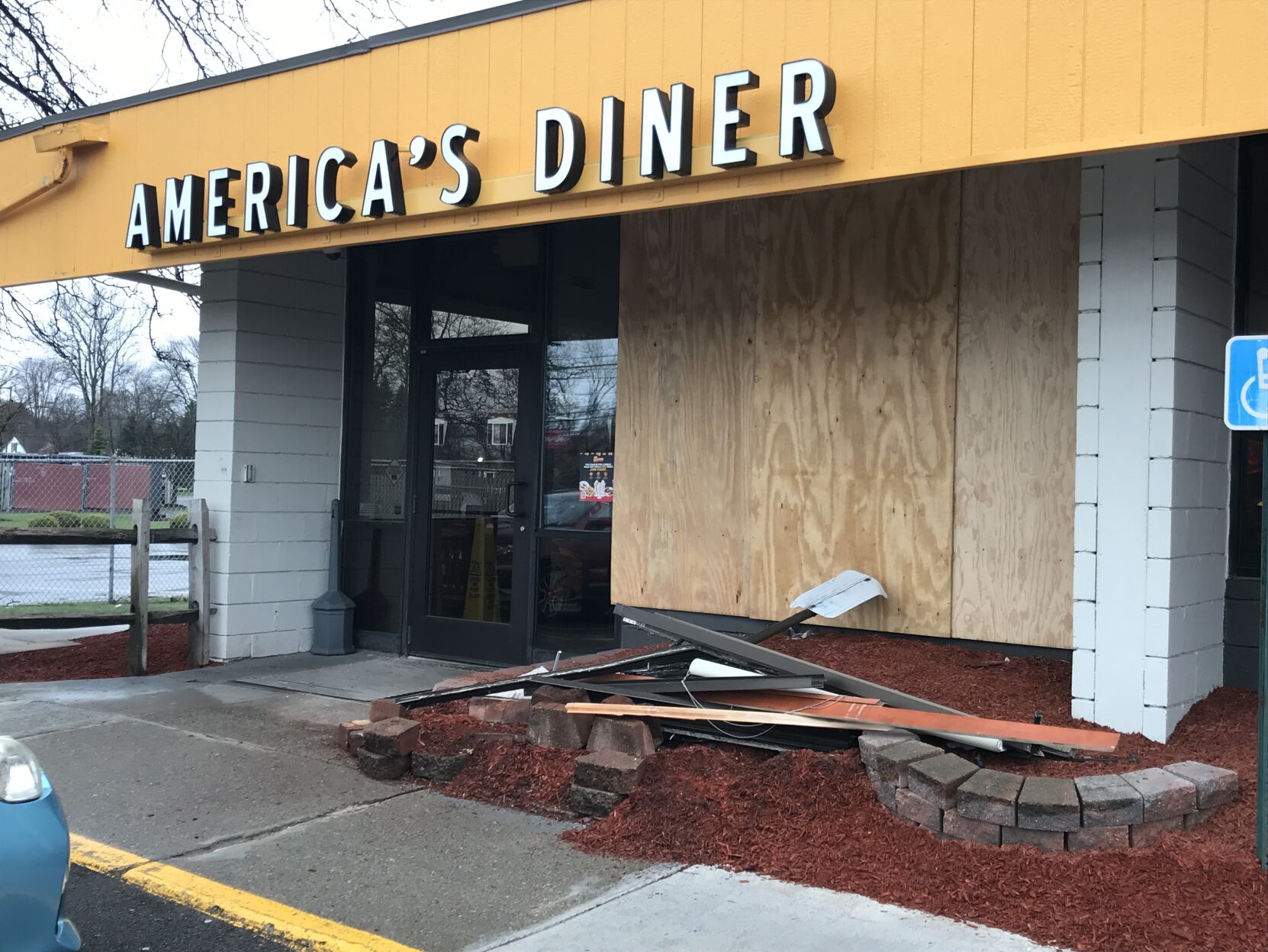 Denny's was back in business Friday evening after an SUV drove through ...