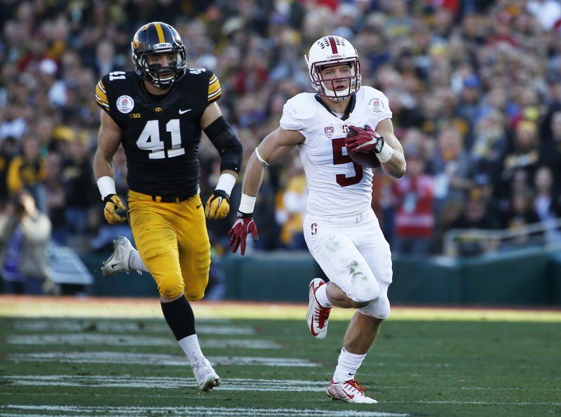 Christian McCaffrey takes first play of Rose Bowl 75 yards for touchdown