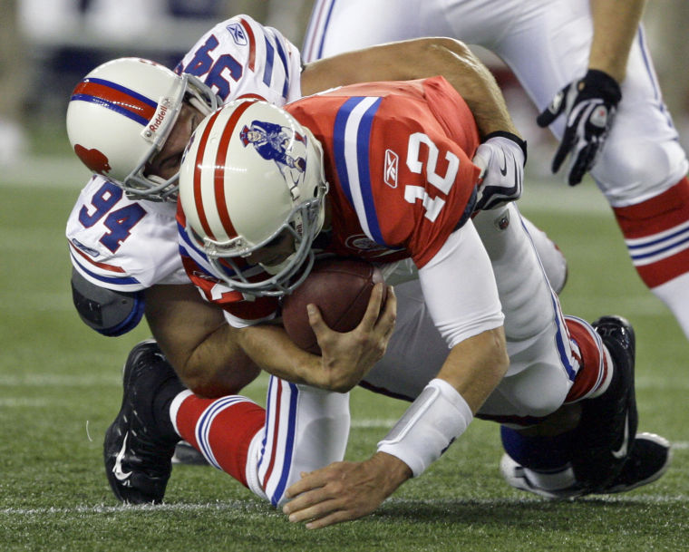 14 September 2009. Bills Defensive End Aaron Schobel (94) with a