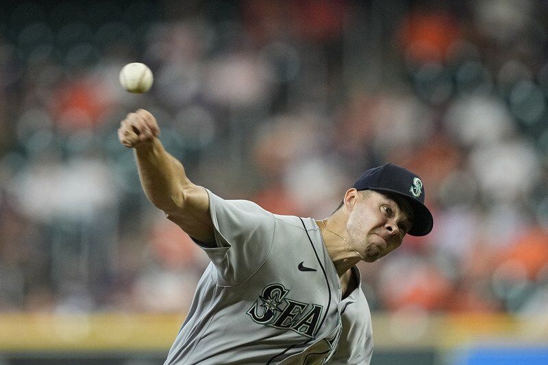 Seattle Mariners reliever Matthew Festa delivers a pitch during a