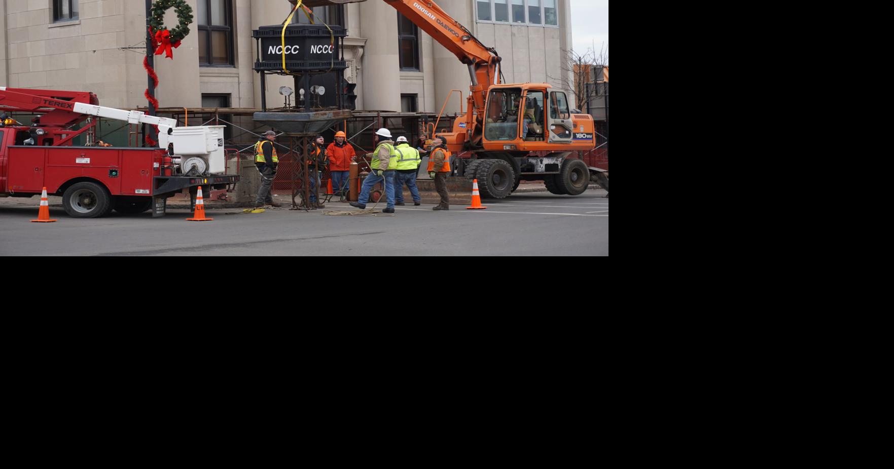 Lockport tower clock repair work underway Local News