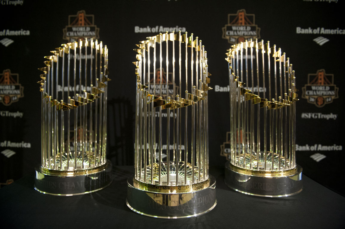 Dodgers WS COVID Edition Trophy unveiled : r/SFGiants