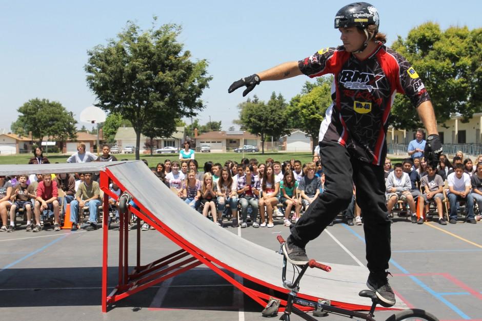 Lodi Middle School treated to BMX exhibition News
