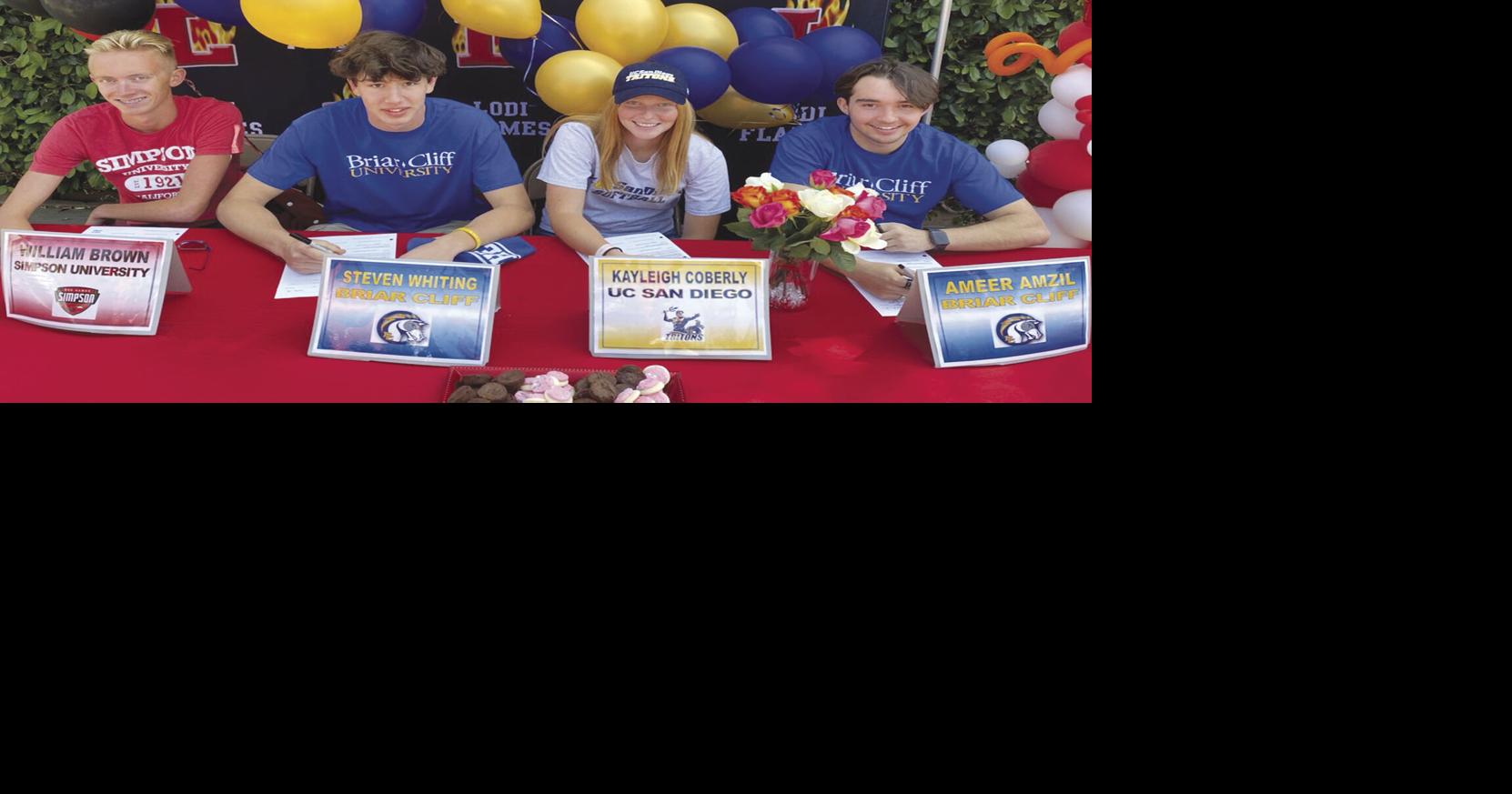 High schools Four Lodi High athletes sign to play sports in college