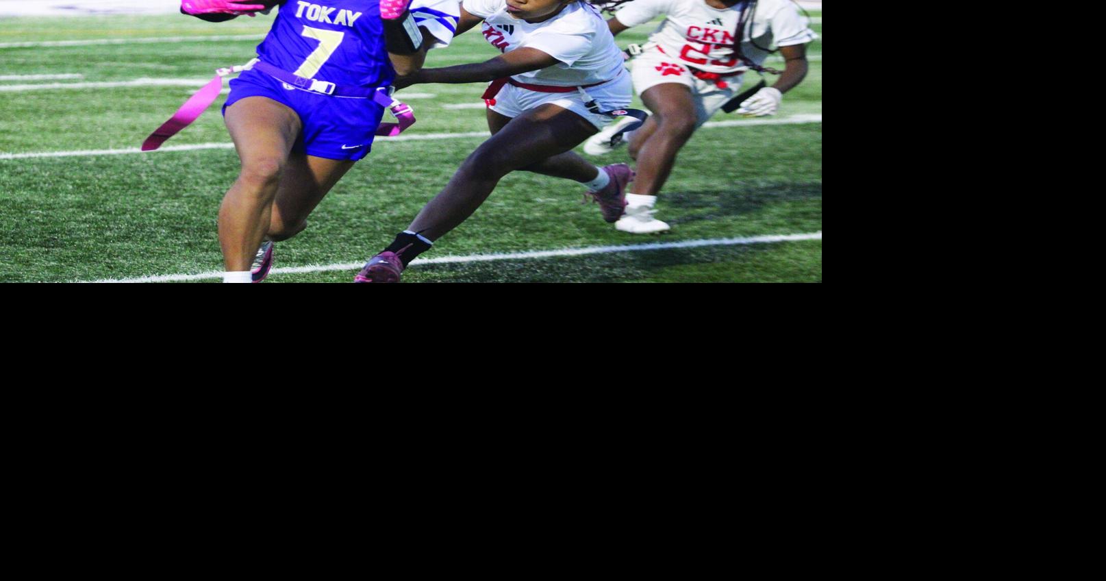 Tigers cruise in flag football playoff opener against defending champ