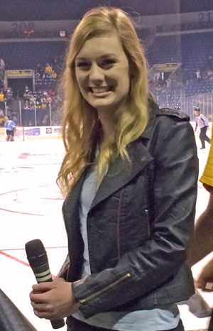 Photo: Hannah Sutter sings national anthem at Stockton Thunder game ...