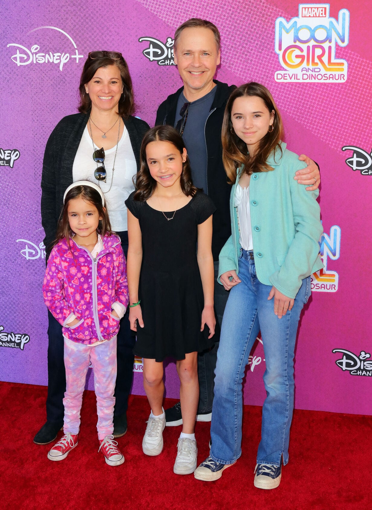 Fiona Lowe with father Chad Lowe at a red carpet event in 2023