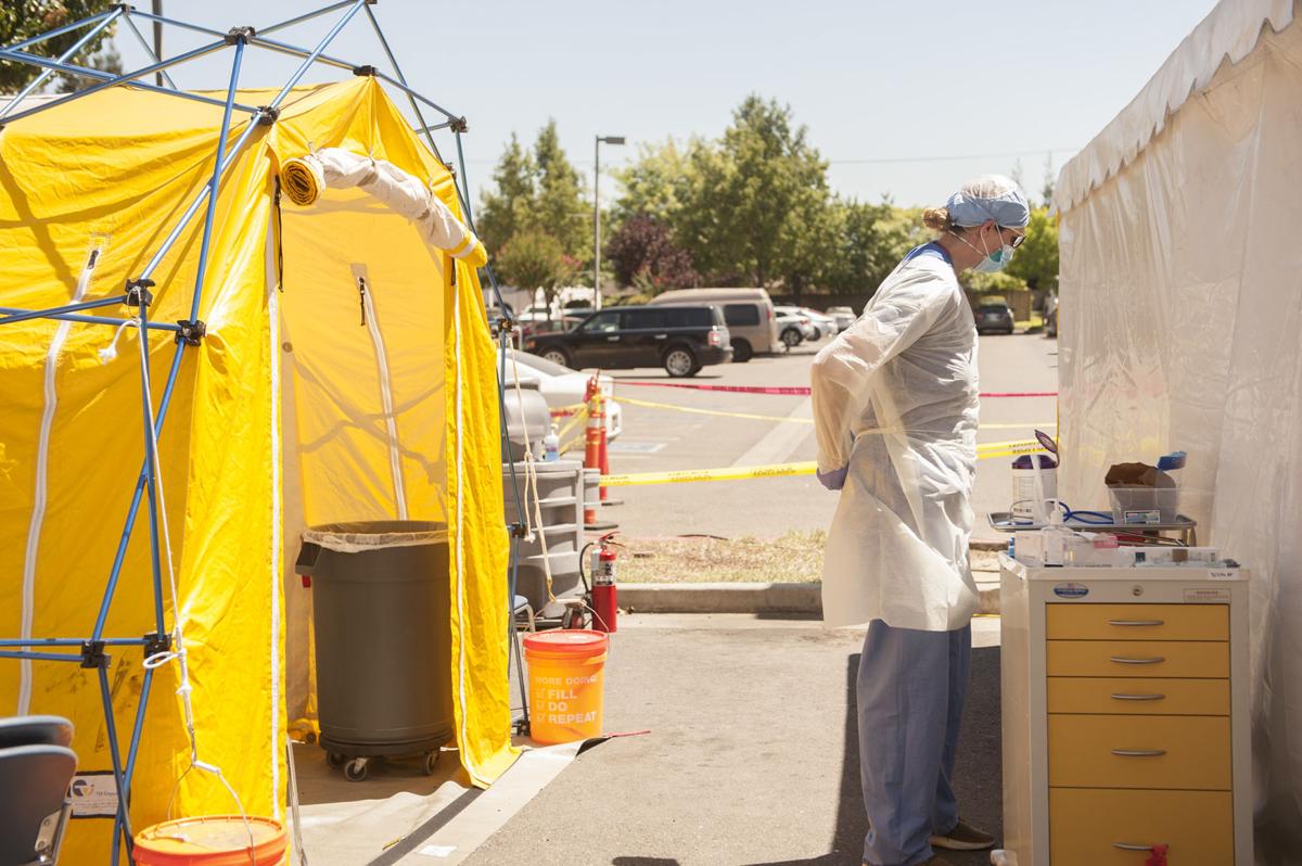 Covid 19 Triage Tent Back In Action At Lodi Memorial News Lodinews Com